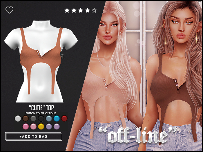 "Off-Line" x "Cutie" Top / Tan