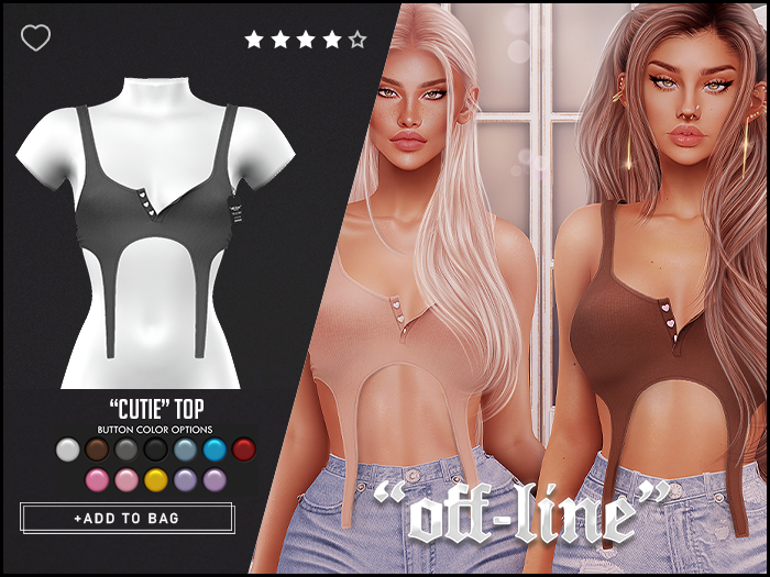 "Off-Line" x "Cutie" Top / Iron