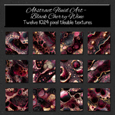 *Wallflowers* Abstract Fluid Art - Black Cherry Wine
