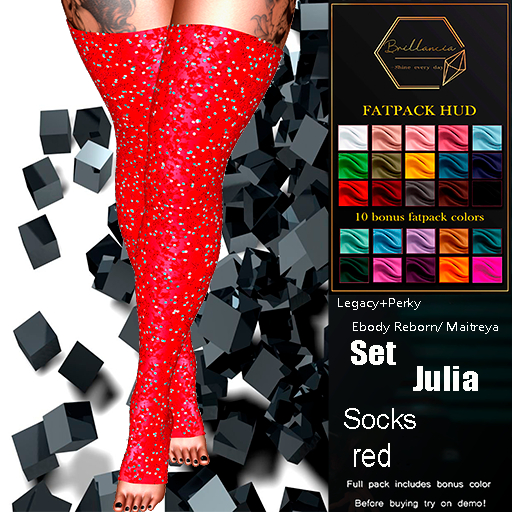 *BRILLANCIA* - Set Julia socks red