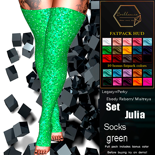 *BRILLANCIA* - Set Julia socks green