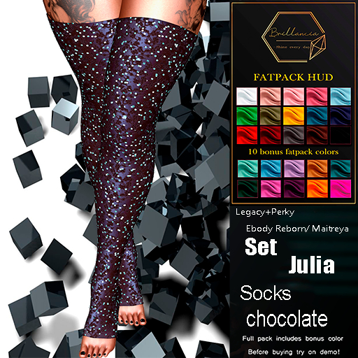*BRILLANCIA* - Set Julia socks chocolate