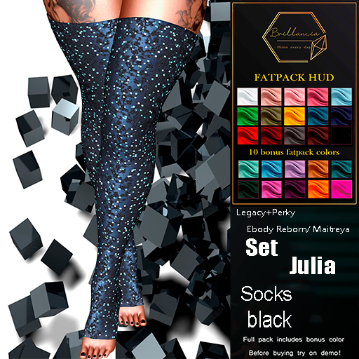 *BRILLANCIA* - Set Julia socks black