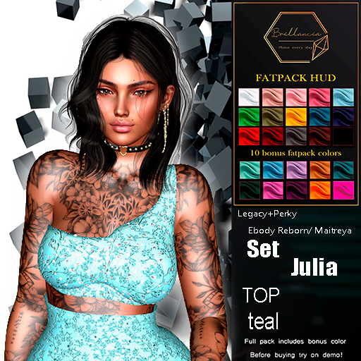 *BRILLANCIA* - Set Julia  top teal