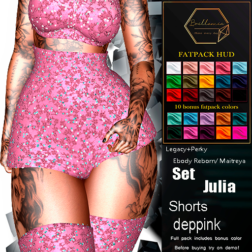 *BRILLANCIA* - Set Julia  shotrs deppink