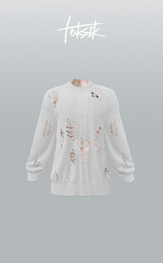 toksik - Restless Sweater (White)