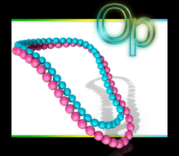 Pink Blue Beads necklace