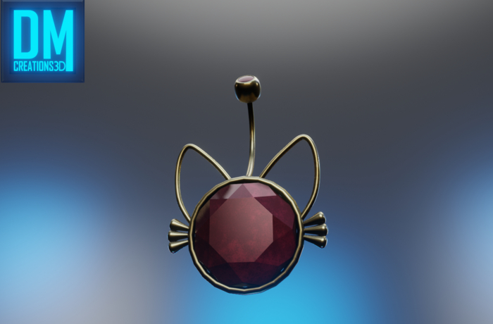 Cat belly button ring Full Perm Mesh
