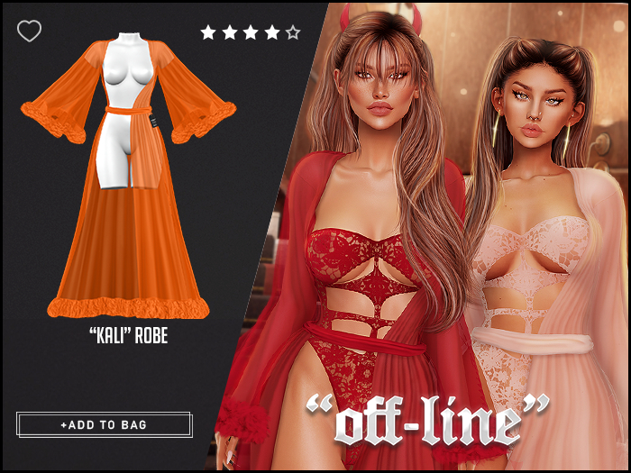 "Off-Line" x "Kali" Robe / Tangerine