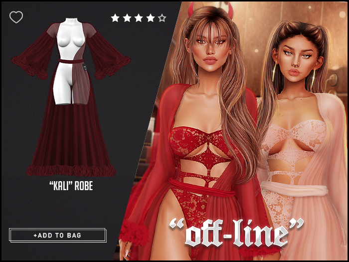 "Off-Line" x "Kali" Robe / Oxblood
