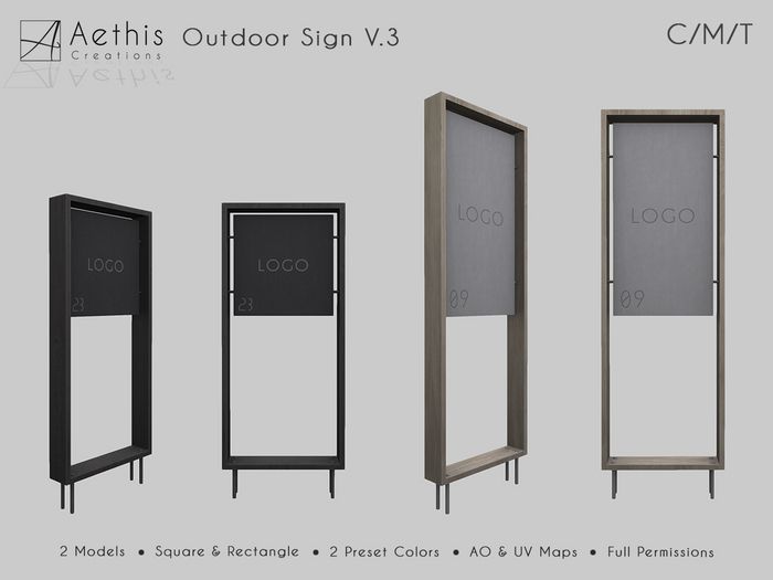 [AC] Outdoor Sign V.3 - Full Permissions