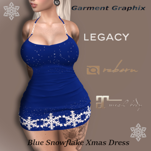 **GG - Blue SnowFlake Xmas Dress 