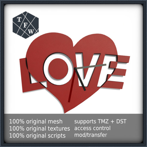 [TFW] Valentine Clock (transferable)