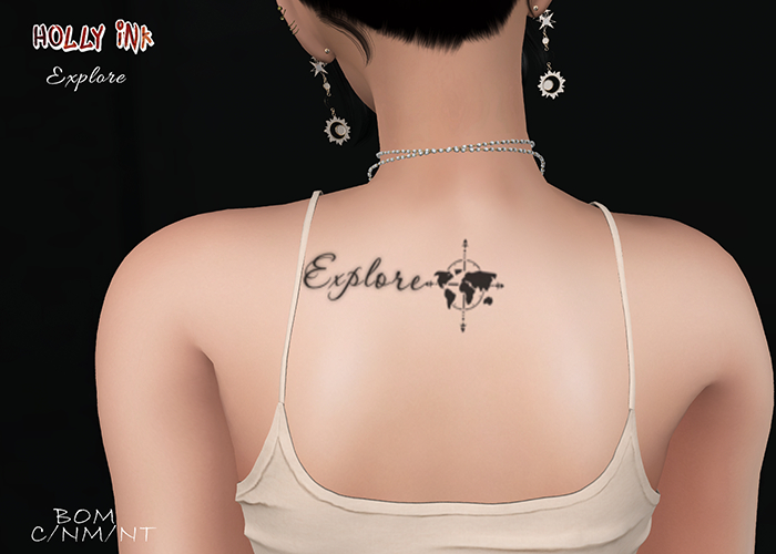 Holly Ink - Explore - BOM back tattoo