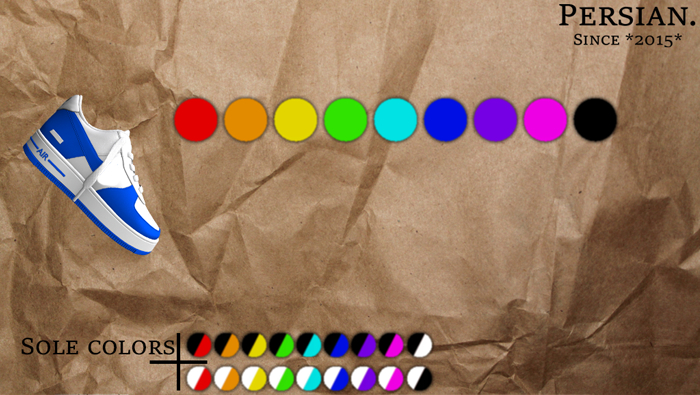 Persian. Half Color [W] AF1 w/Hud