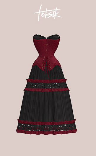 toksik - Placid Dress (Maroon)