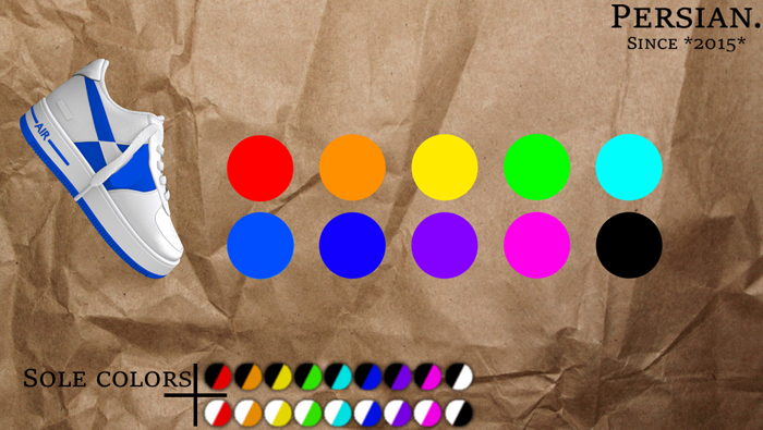 Persian. White Off Check AF1 w/Hud