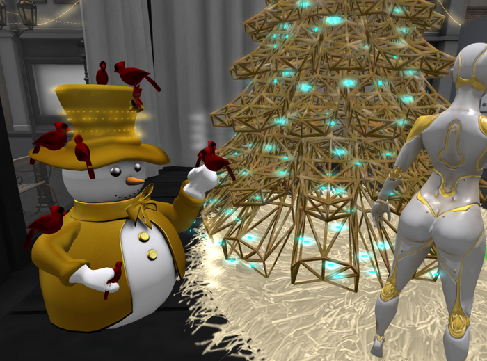 14 snowman gold