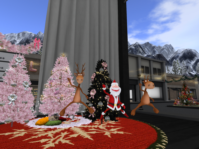23 reindeer and santa dancing