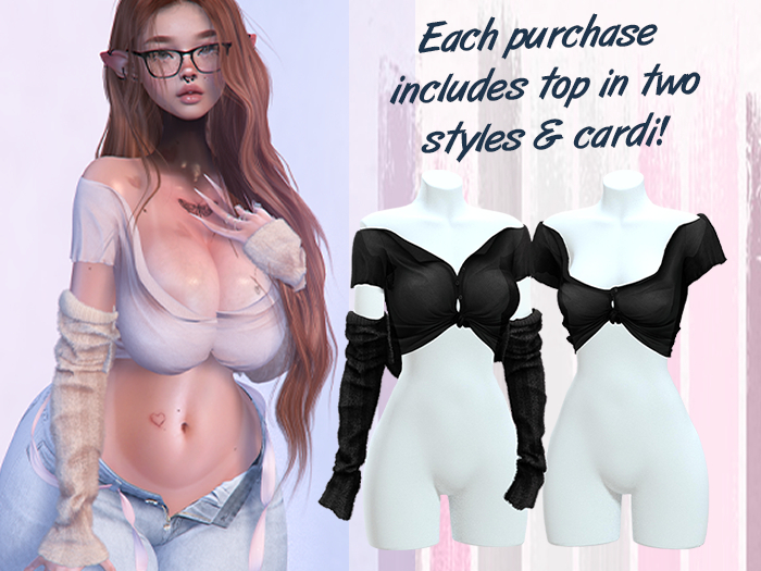 Lunar - Jojo Top & Hoodie Cardigan - Black