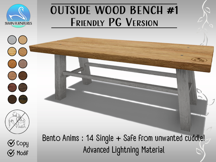 [SF] Outside Wood Bench #1 (Friendly PG)