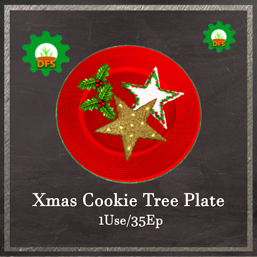 DFS Xmas Cookie Tree Plate Textur