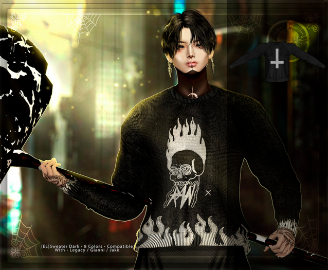 [EL]Sweater Dark Cross