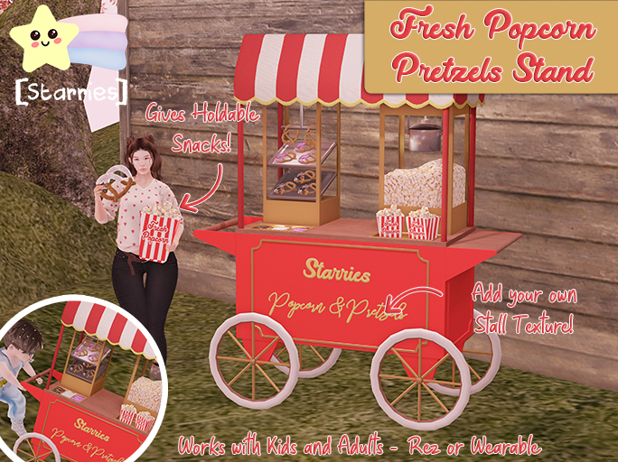 [Starries] Popcorn & Pretzel Stand for toddlers and adults