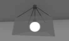 POUPOUNE Beautiful Grey Lamp with Real Light