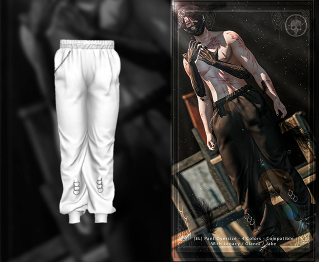 [EL]Pant Oversize White Men