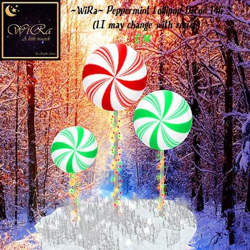 ~WiRa~ Peppermint Lollipop Decor (Box)
