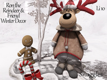 Ron the Reindeer & Friend Winter Decor By Snuggles