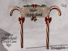 Winter Wonderland Candy Cane Sign By Snuggles