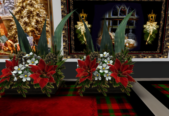 16 red christmas flower centerpiece
