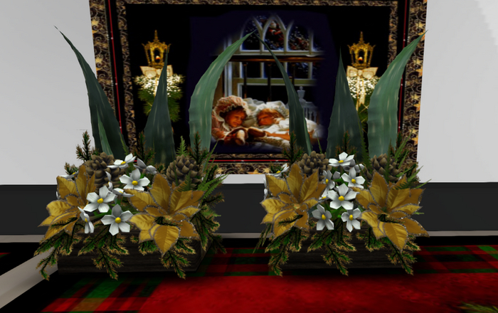 16 gold christmas flower centerpiece