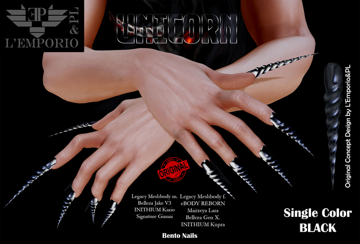 L'Emporio&PL::*Unicorn*:: Nail Jewelry - Black -