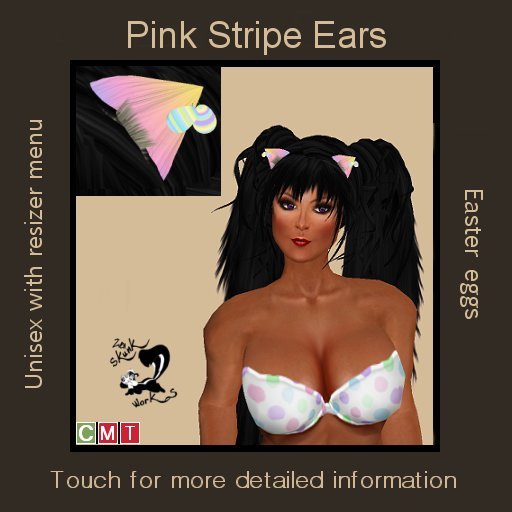 Easter Ears - Pink Stripe