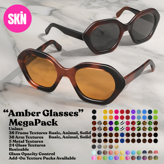 SKN - Amber Glasses - MEGAPACK - Add me