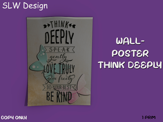 SLW Design - Wallposter Think Deeply
