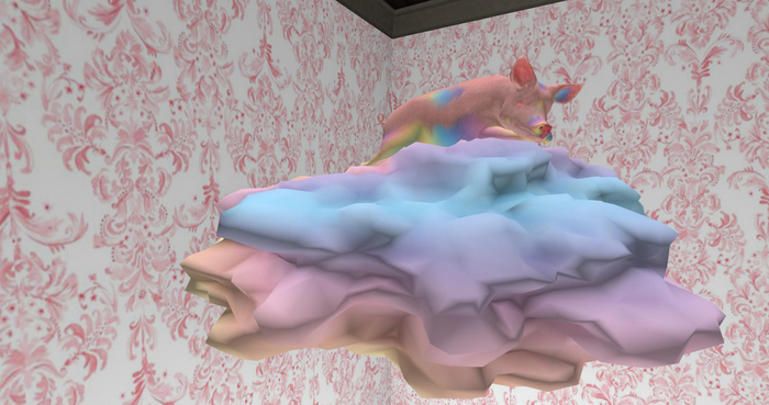 MOoH! Rainbow cloud pig lying 3LI (Animated)