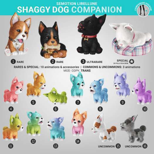 SEmotion Libellune Shaggy Dog Companion COMMON 09