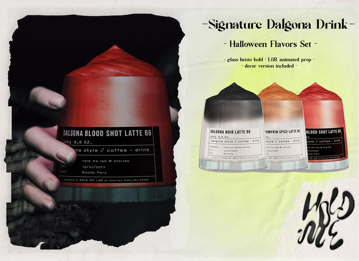 Hold Me. Signature Dalgona Drink - Halloween Set [Hold&Decor]