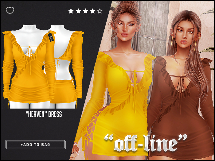 "Off-Line" x "Heaven" Dress / Mustard