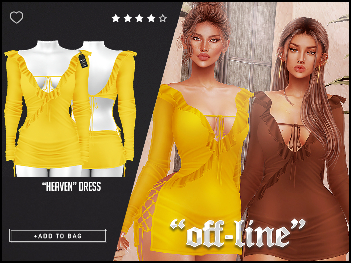 "Off-Line" x "Heaven" Dress / Lemon