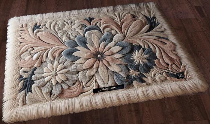 M's - Carpet /Rug/ - Floral Fantasy