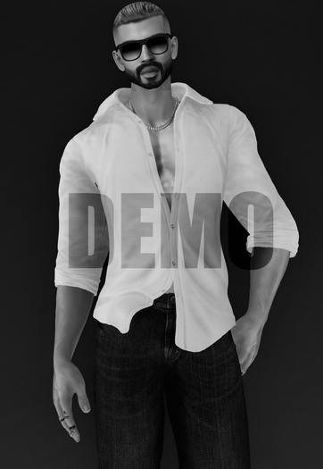 -ET- Mesh Gentlemen button open mens shirt DEMO UNPACKER