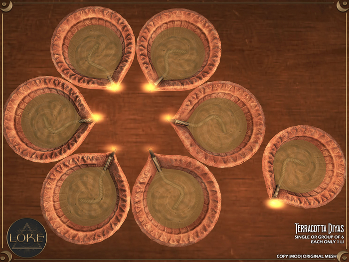 LORE Terracotta Diyas 