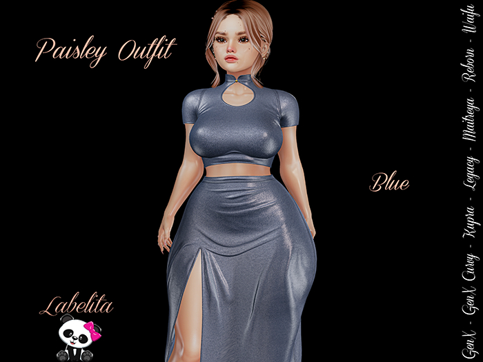 [LABELITA] Paisley Outfit Blue