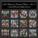 *Wallflowers* Art Nouveau Stained Glass - Set 2