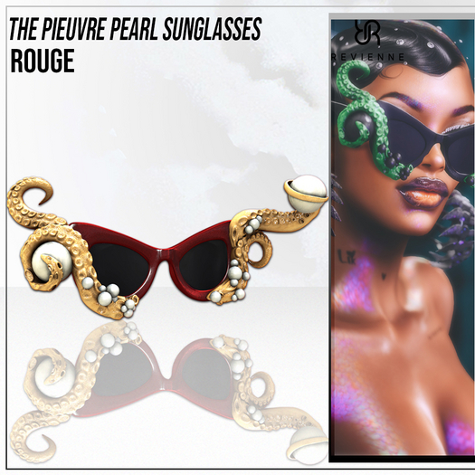Revienne: The Pieuvre Pearl Sunglasses [ROUGE]